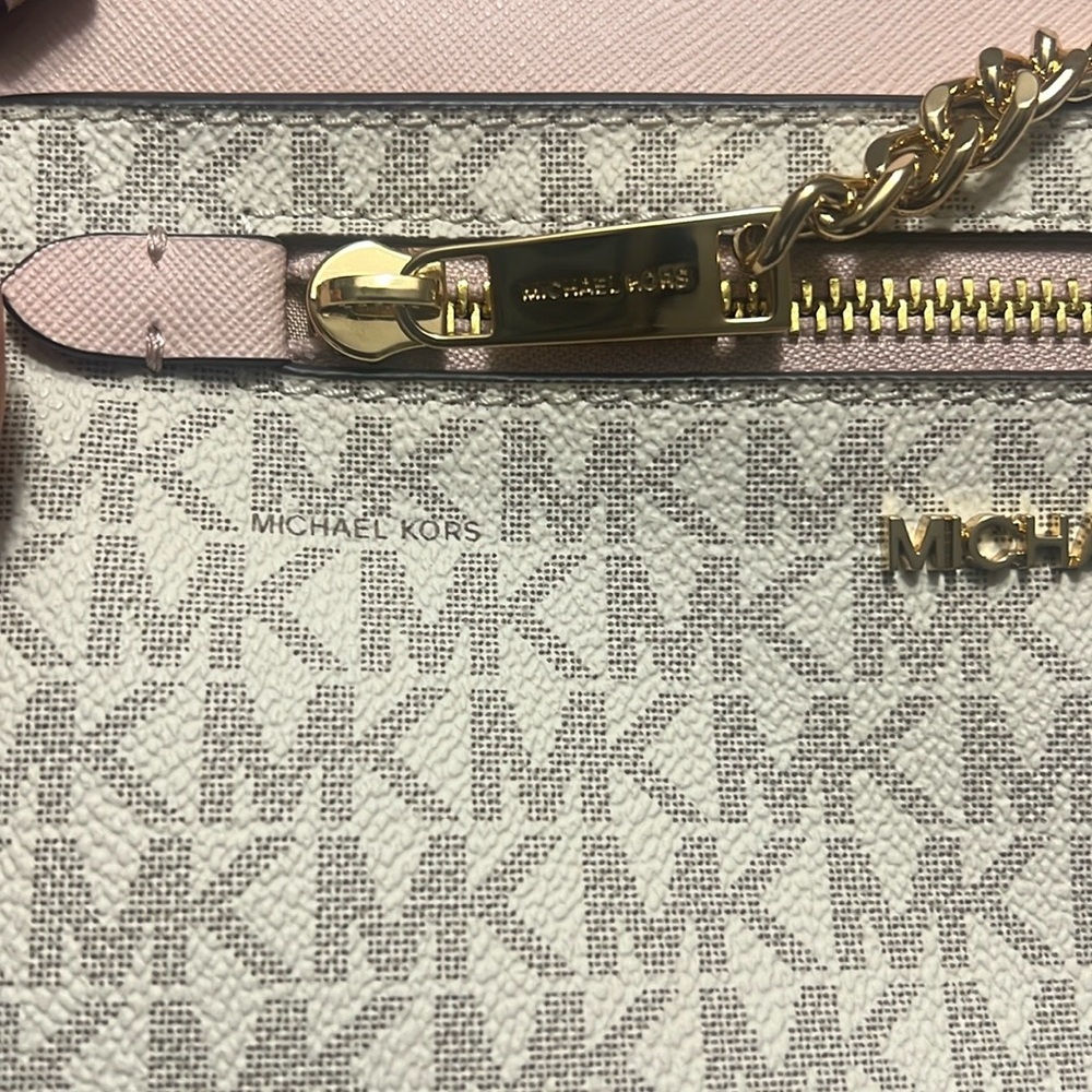 Michael Kors Pink and Gold Chain Wallet